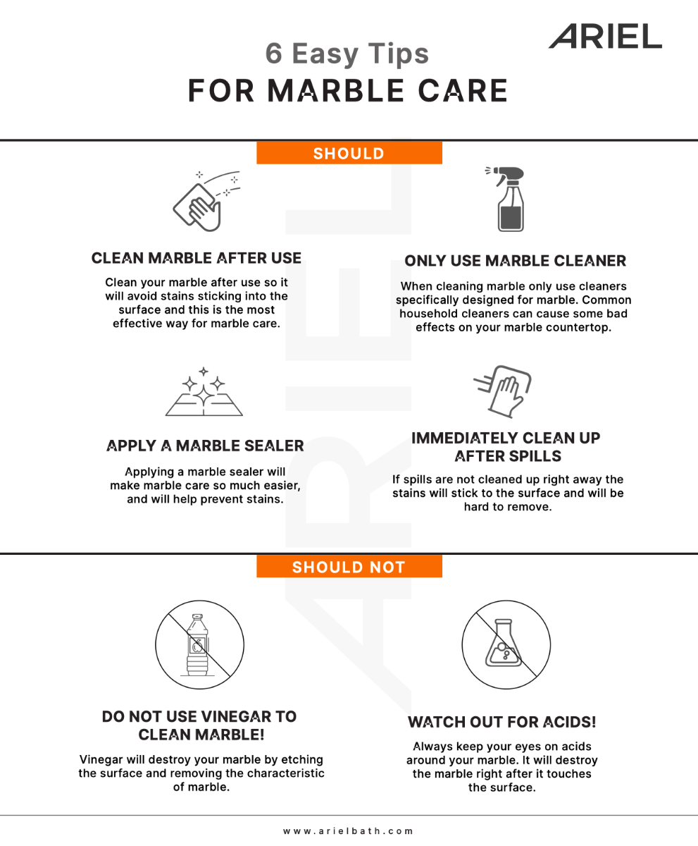 6 easy tips for Marble Care 